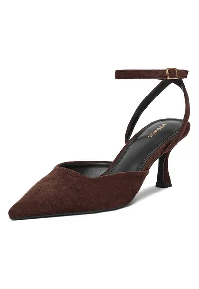 Pantofi dama - textil - maro