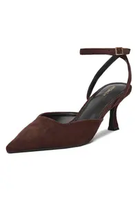 Pantofi dama - textil - maro
