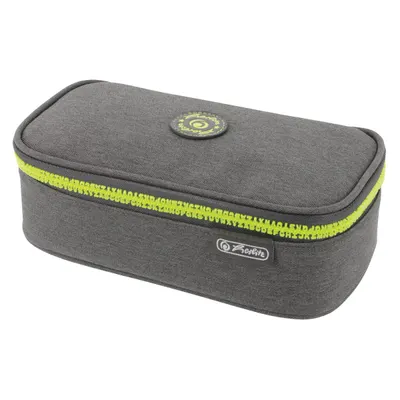 Penar tip etui, 1 fermoar, Herlitz BeatBox ABC gri/galben