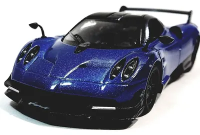 Mașinuță metalică Kinsmart - 2016 Pagani Huayra BC, 1:38, albastru
