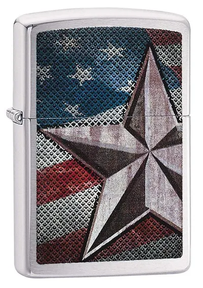 Bricheta Zippo - Stea retro, cromata