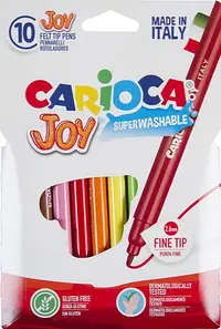 Set carioci superlavabile Carioca Joy - 10 culori