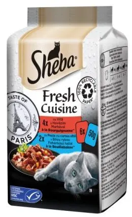 Sheba Minipouch Selectii De Vita/Peste 6X50 G
