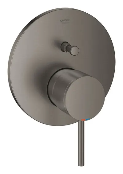 Unitate comanda Grohe Atrio 24066AL3, aparenta, monocomanda, diverter, 2 iesiri, necesita set fixare, mat, Hard Graphite