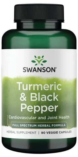Turmeric & Black Pepper, 90 capsule, Swanson