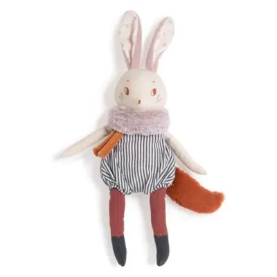 Jucarie textila 44 cm, iepure plume, moulin roty