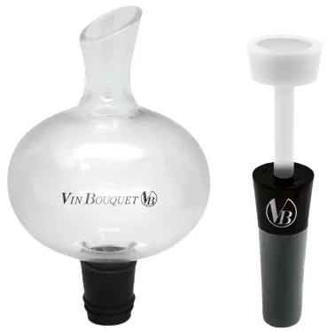 Set Vin Bouquet - Mini decantor din sticlă și pompă de vid