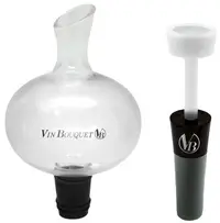 Set Vin Bouquet - Mini decantor din sticlă și pompă de vid