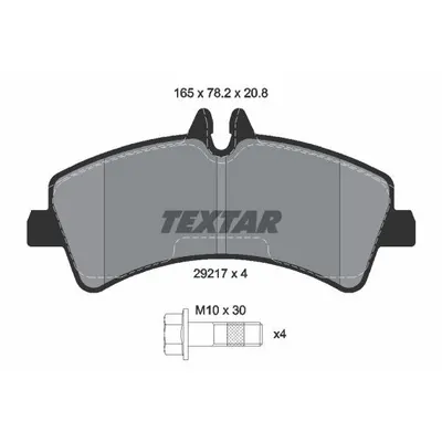Set placute frana, frana disc TEXTAR 2921702
