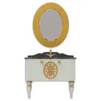 Set mobilier baie Pierre Cardin Tate 3 piese alb 102 cm