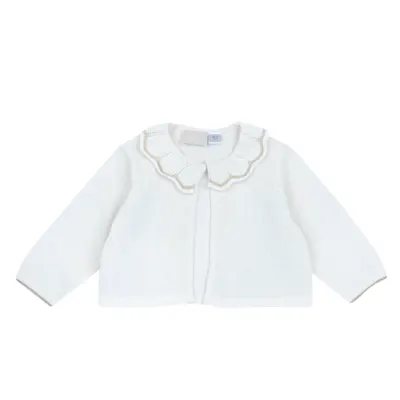Cardigan bebe Chicco tricotat, Alb, 00098-69MFCO