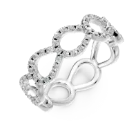 Inel din aur alb cu diamante microsetting de 0.45ct