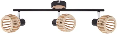 Șină spoturi Omnia - Woody, IP 20, E 14, 3 x 40 W, negru-maro