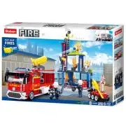 Set de constructie Fire, 585 piese, Incediu in oras