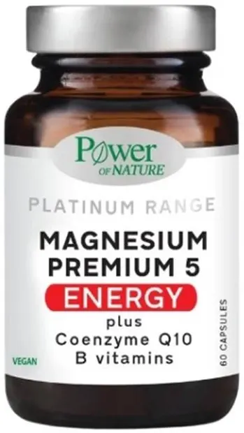 Platinum Range Magnesium Premium 5 Energy, 60 capsule, Power of Nature