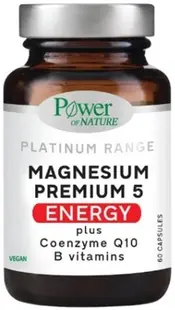 Platinum Range Magnesium Premium 5 Energy, 60 capsule, Power of Nature