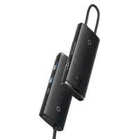 Hub USB-C Baseus Lite, 2 x USB-A 3.0 - 1 x USB-C - 1 x HDMI - 1 x SD - 1 x microSD, Negru WKQX050101