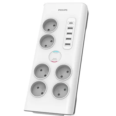 Prelungitor Surge Protector 6 PRIZE 2M 5 X USB PHILIPS PH-SPN7060WA