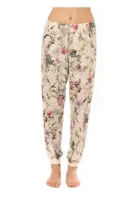 Pantaloni lungi de pijama cu model floral