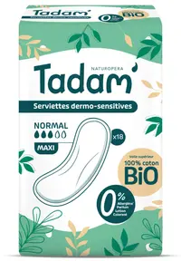 Absorbante BIO hipoalergenice Maxi Normal, 18 bucati, Tadam