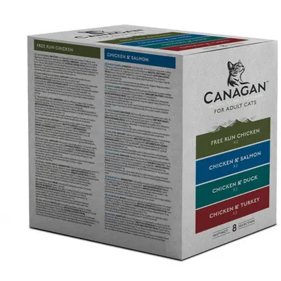 Hrana umeda pentru pisici Canagan Cat Multipack 8x85 gr
