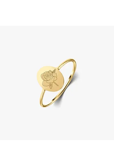 Inel din argint Birthflower Golden - June Rose