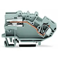 1-conductor power distribution disconnect terminal block; 10 mm²; CAGE CLAMP®; 10,00 mm²; gray