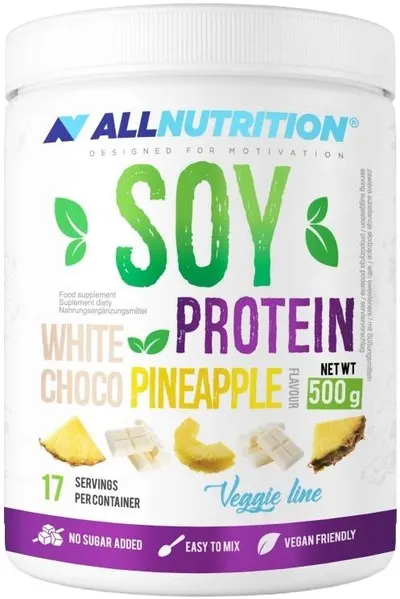 Soy Protein, ciocolată albă cu ananas, 500 g, AllNutrition