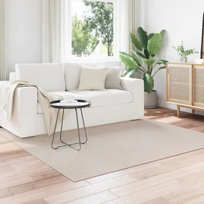 vidaXL Covoare de zonă Pătrat FARO Crem 200 x 200 cm Poliester
