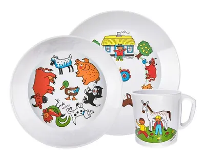 Set vesela pentru copii-Ferma