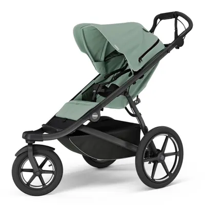 Carucior Thule Urban Glide 3 all-terrain cu prinderea hamului magnetica, Mist green