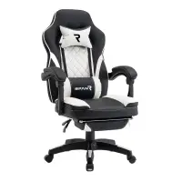 Scaun Gaming, Alb-Negru, WF-6028