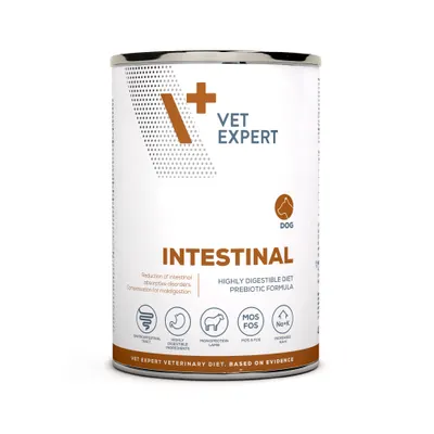 Hrana dietetica umeda pentru caini cu afectiuni intestinale Vet Expert Intestinal Dog, 400 g
