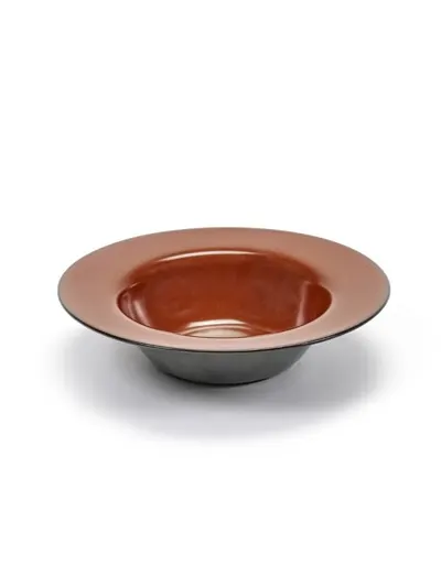 Farfurie adanca mica-Rust/Smokey blue