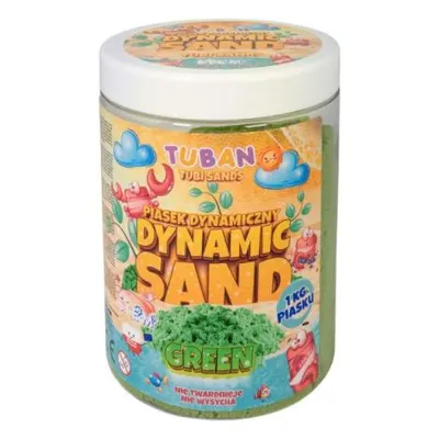Nisip Senzorial Modelabil - verde, 1 kg Tuban TU3555