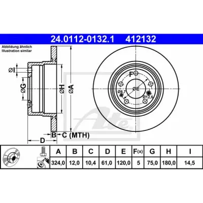 Disc frana ATE 24.0112-0132.1