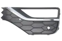 Grila ventilatie bara fata stanga potrivit VW AMAROK 2H 2016-2022 - (cu dungi crom, cu orificii lampa ceata, plastic, negru)