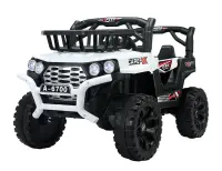 Masinuta electrica pentru copii intre 2 si 4 ani, 4x4, Kinderauto CAPE-X, 100W, 12V, scaun tapitat, alb
