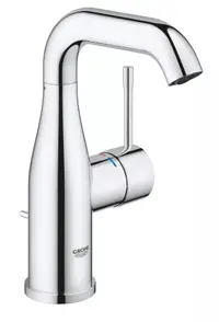 Baterie lavoar Grohe Essence 24173001, racord 3/8 inch, marime M, 193 mm, ventil, Crom lucios