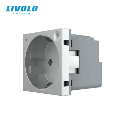 Modul priza simpla Schuko, inteligenta ZigBee, control aplicatie Gri
