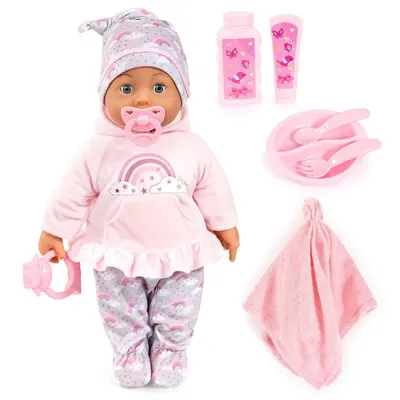 Păpușă vorbitoare Bayer - Bebelușul Annabella, 46 cm