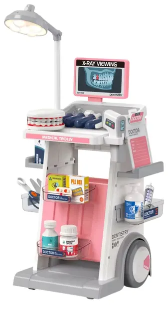 Set de joc Lean Toys - Set de joacă „Cabinet stomatologic”, cu sunete și lumini, 26 de piese
