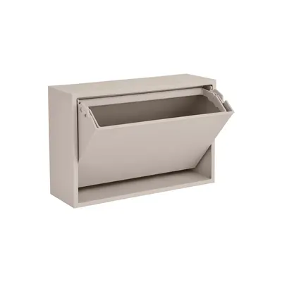 Coș de gunoi gri deschis de montat pe perete din plastic reciclat Mini Box – ReCollector