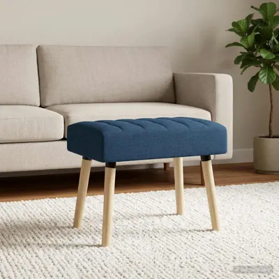 vidaXL Bancă cu tapițare canelată albastru 60 x 40 x 45 cm Țesătură