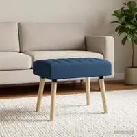 vidaXL Bancă cu tapițare canelată albastru 60 x 40 x 45 cm Țesătură