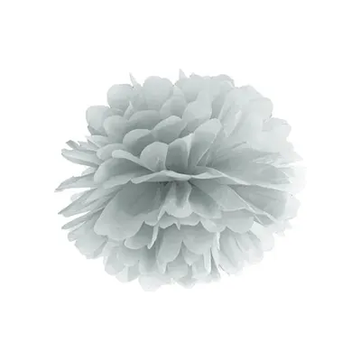 Pom pom argintiu 35 cm