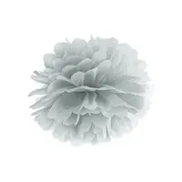 Pom pom argintiu 35 cm