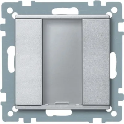 Buton KNX, 2 clapete, Aluminiu, Sistem M
