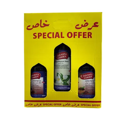 Pachet Chtoura – Sirop de Curmale 600 ml & Apă de Flori de Portocal 500 ml