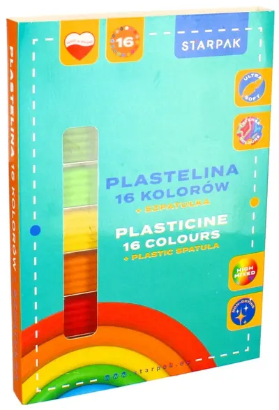 Plastilină Starpak - Wave, 16 culori